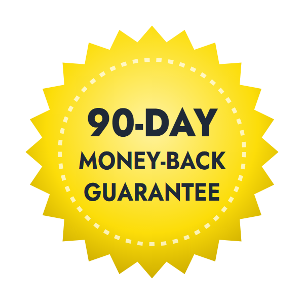 GlycoMute 90-day money-back guarantee seal